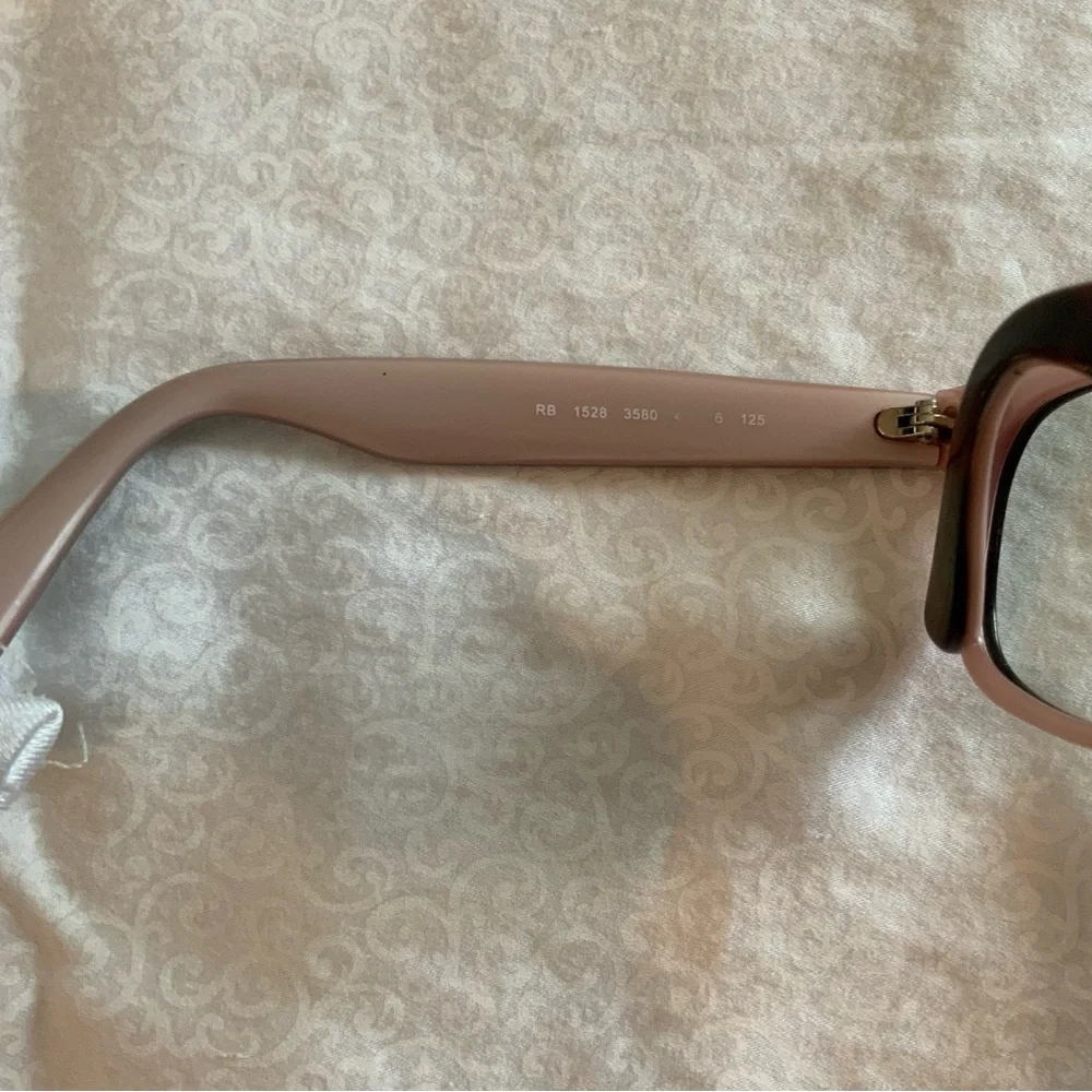 Ray Ban Eyeglasses RB 1528 3580 46-16 125 Black On Pink Horn Rim FRAME Girls